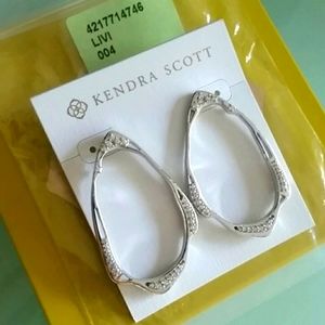 Kendra Scott Livi earrings in rhodium silver NWT